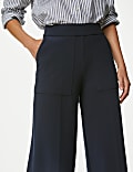 Jersey Crepe Wide Leg Trousers
