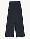 Jersey Crepe Wide Leg Trousers