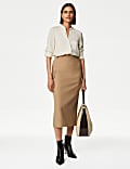 Split Back Midi Utility Cargo Skirt