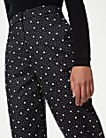 Cotton Rich Printed Slim Fit Trousers