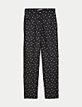 Cotton Rich Printed Slim Fit Trousers