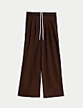 Drawstring Wide Leg Trousers