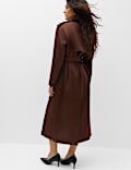 Satin Belted Trench Coat