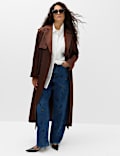 Satin Belted Trench Coat