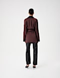Embellished Shawl Collar Satin  Kimono Jacket