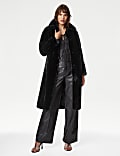 Faux Fur Longline Coat