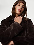 Blue fur coat marks and spencer cheap
