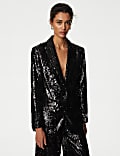 Tailored Sequin Single Breasted Blazer