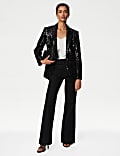 Tailored Sequin Single Breasted Blazer