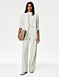 Cord Relaxed Textured Single Breasted Blazer