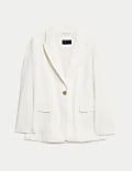 Cord Relaxed Textured Single Breasted Blazer