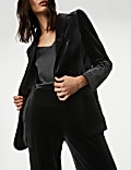 Velvet Relaxed Single Breasted Blazer