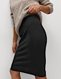 Jersey Knee Length Pencil Skirt