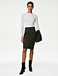 Jersey Knee Length Pencil Skirt