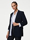 Relaxed Ruched Sleeve Blazer