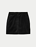 Velvet Mini A-Line Skirt