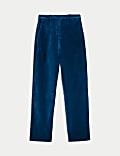 Cotton Rich Velvet Straight Leg Trousers