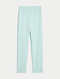 Cotton Blend Slim Fit Ankle Grazer Trousers