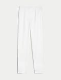 Cotton Blend Slim Fit Ankle Grazer Trousers