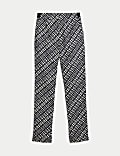 Cotton Rich Slim Fit Ankle Grazer Trousers