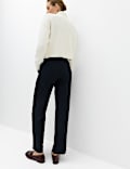 Woven Straight Leg Trousers with Stretch