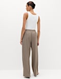 Pleated Wide Leg Trousers