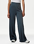 Jersey Wide Leg Trousers with Stretch