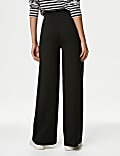 Jersey Wide Leg Trousers with Stretch