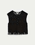 Cotton Rich Macramé Waistcoat