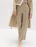 Jersey Twill Straight Leg Trousers