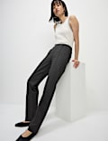 Jersey Twill Straight Leg Trousers