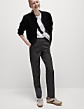 Jersey Twill Straight Leg Trousers