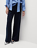 Jersey Elasticated Waist Wide Leg Trousers