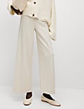 Jersey Elasticated Waist Wide Leg Trousers