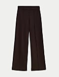 Jersey Elasticated Waist Wide Leg Trousers