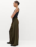 Pleated Wide Leg Trousers