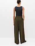 Pleated Wide Leg Trousers