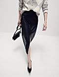 Leather Look Midaxi Pencil Skirt