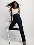 Jersey Elasticated Waist Straight Leg Trousers