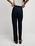 Jersey Elasticated Waist Straight Leg Trousers