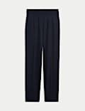 Jersey Elasticated Waist Straight Leg Trousers