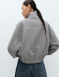 Funnel Neck Tailored Jacket