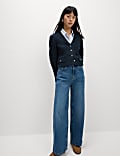 V Neck Fringe Tweed Jacket