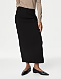 Split Back Maxi Column Skirt