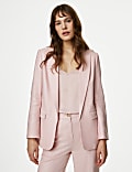 Linen Rich Relaxed Single Breasted Blazer
