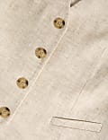 Linen Blend Tailored Waistcoat