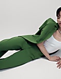 Woven Elasticated Waist Wide Leg Trousers