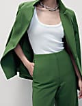 Woven Elasticated Waist Wide Leg Trousers
