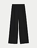 Woven Elasticated Waist Wide Leg Trousers