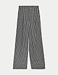 Printed Elasticated Waist Wide Leg Trousers